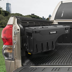 VEVOR Truck Bed Storage Box, Lockable Lid, Waterproof ABS Wheel Well Tool Box 6.6 Gal/20 L with Password Padlock