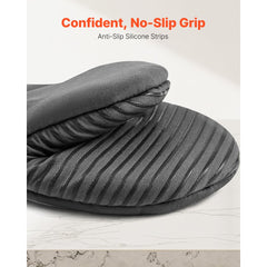 VEVOR Oven Mitts, Mini Oven Mitt Set with Non-Slip Silicone Strips, High Heat Resistant to 500℉, Lightweight Cotton
