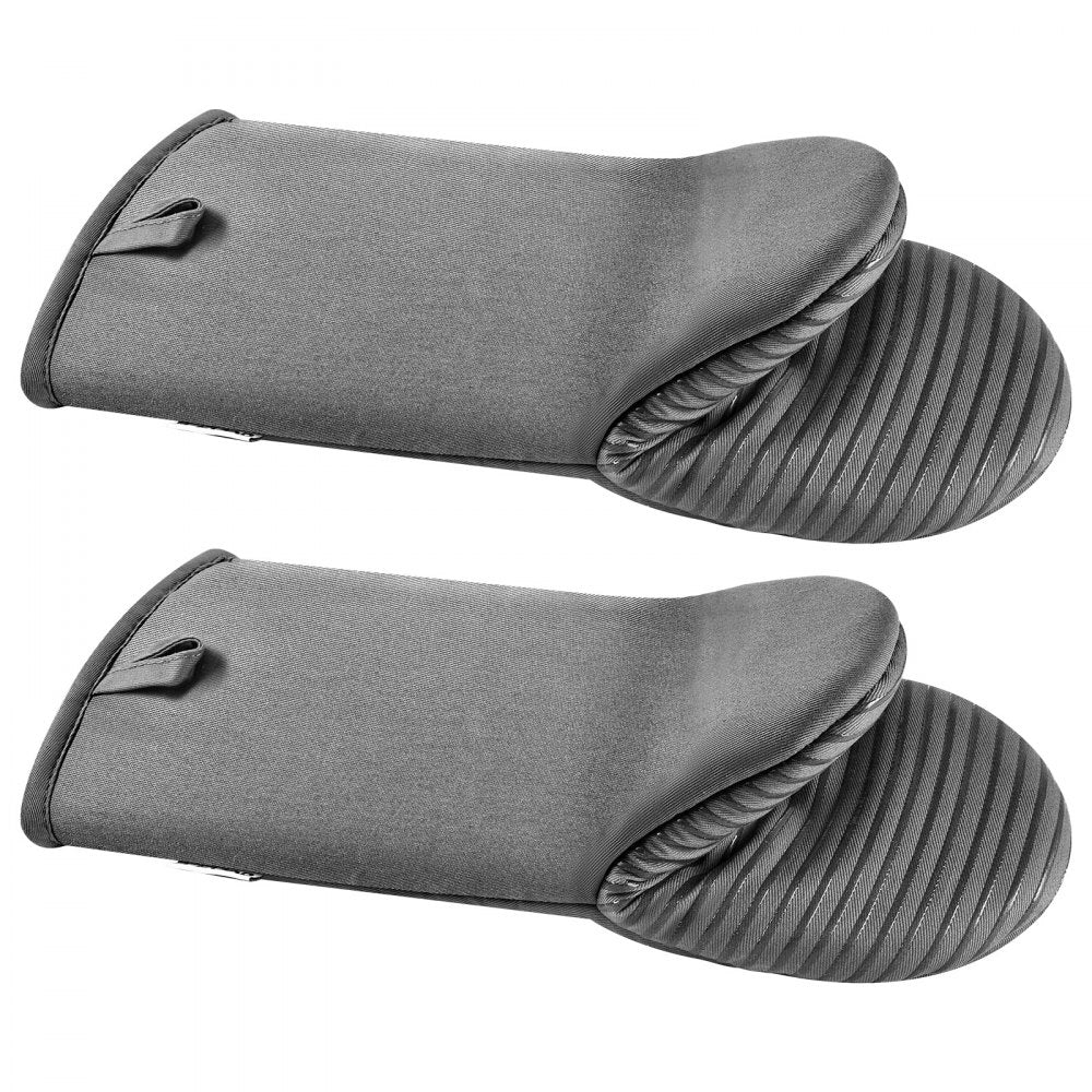VEVOR Oven Mitts, Mini Oven Mitt Set with Non-Slip Silicone Strips, High Heat Resistant to 500℉, Lightweight Cotton