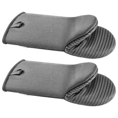 VEVOR Oven Mitts, Mini Oven Mitt Set with Non-Slip Silicone Strips, High Heat Resistant to 500℉, Lightweight Cotton