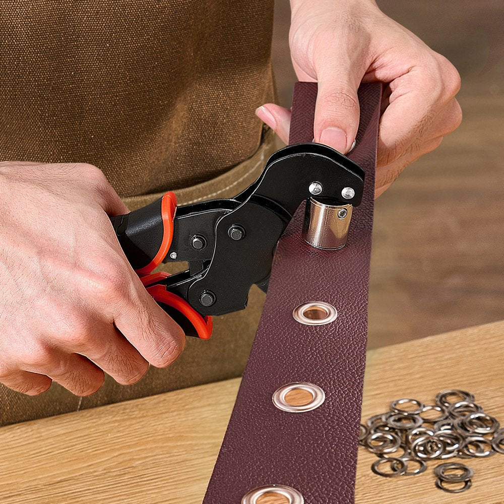 VEVOR Grommet Tool Kit 1/2" Eyelet Tool Kit with 500 PCS Silver Grommets, with Eyelets and Washers, Manual Grommet