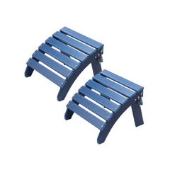VEVOR Adirondack Ottoman Set of 2, 18.7L x 18.9W x 13.8H Inch HDPE Plastic Folding Adirondack Ottoman