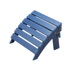 VEVOR Adirondack Ottoman, 15.7L x 18.9W x 13H Inch HDPE Plastic Folding Adirondack Ottoman, Weather-Resistant Foot Rest