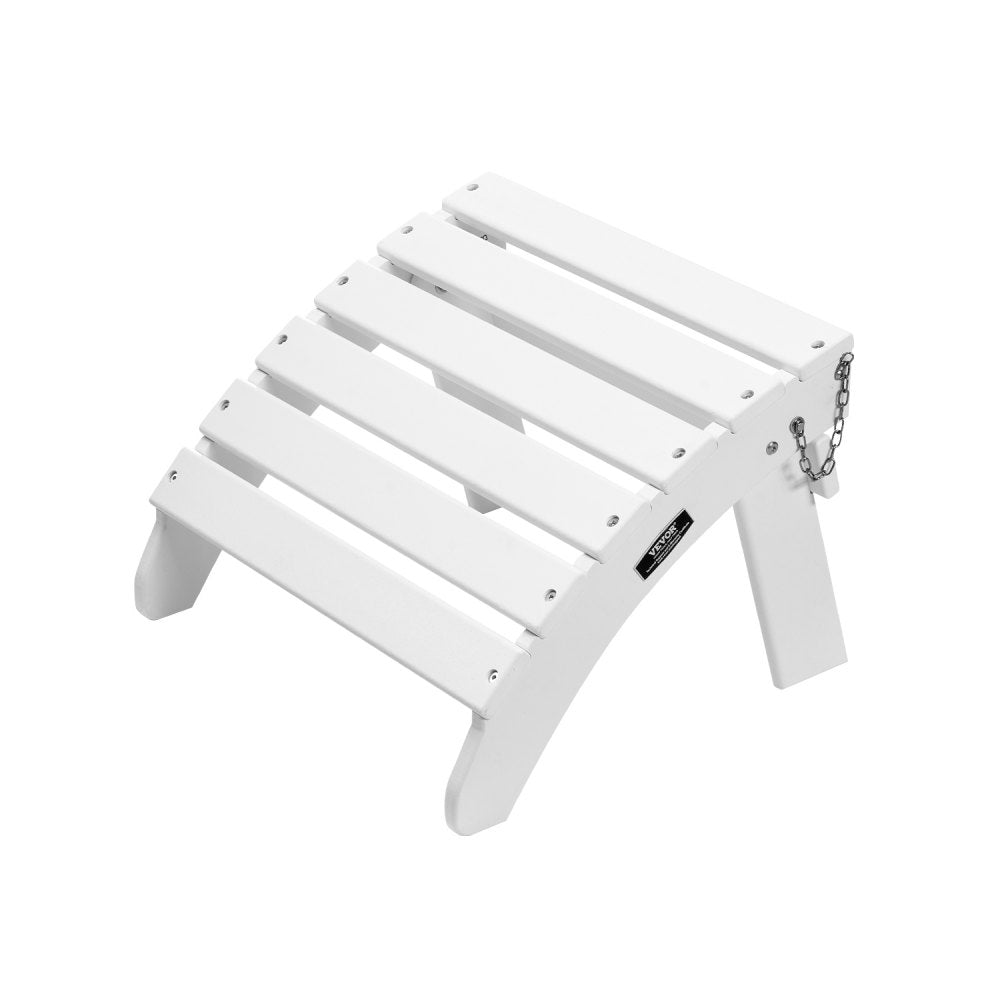 VEVOR Adirondack Ottoman, 17.7L x 19.7W x 13.8H Inch HDPE Plastic Folding Adirondack Ottoman, Weather-Resistant Foot