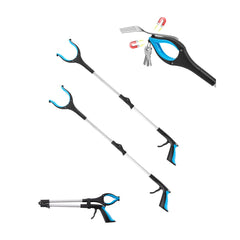 VEVOR Grabber Reacher Tool, 2-Pack 34" Foldable Reacher Grabber Pickup Tool with 360° Rotating Wide Jaw and Dual-Sided