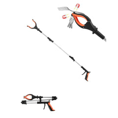 VEVOR Grabber Reacher Tool, 43" Foldable Reacher Grabber Pickup Tool with 360° Rotating Jaw, Magnet and LED Light