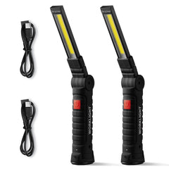 VEVOR Rechargeable LED Work Light, 1200 mAh, Magnetic Mechanic Flashlight with Magnetic Base, 360° Rotation, 5 Lighting