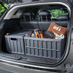 VEVOR Collapsible Storage Bins with Lids, 65L 3 Packs, Folding Plastic Stackable Utility Crates with Handles, Large