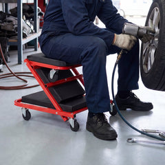 VEVOR 40 in 2-in-1 Folding Mechanic Creeper, Z Creeper Seat & Under Car Garage Roller, 450 lbs Rolling Creeper Stool