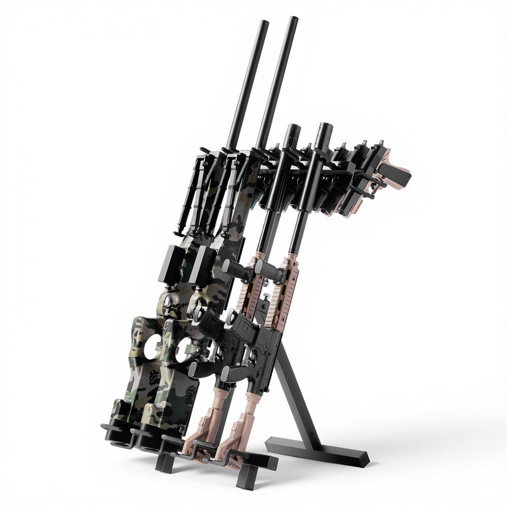 VEVOR Gun Rack, Portable, Folding Heavy Duty Steel Rifle Shotgun Rack Stand, Freestanding Indoor Outdoor Gun Display