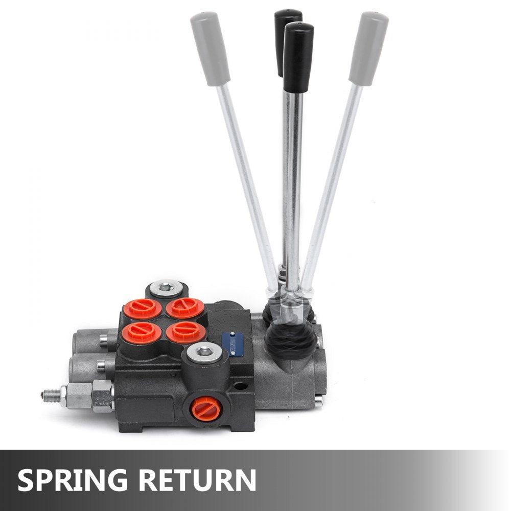 VEVOR Hydraulic Valve 2 Spool Hydraulic Directional Control Valve 11gpm Hydraulic Control Valve Double Acting for