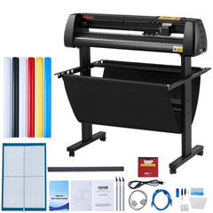 VEVOR Vinyl Cutter, 34Inch Bundle, Vinyl Cutter Machine, Manual Vinyl Printer, LCD Display Plotter Cutter Sign Cutting