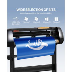 VEVOR Vinyl Cutter Machine, Upgraded 28 Inch Paper Feed Cutting Plotter Bundle, Adjustable Force & Speed Vinyl Printer