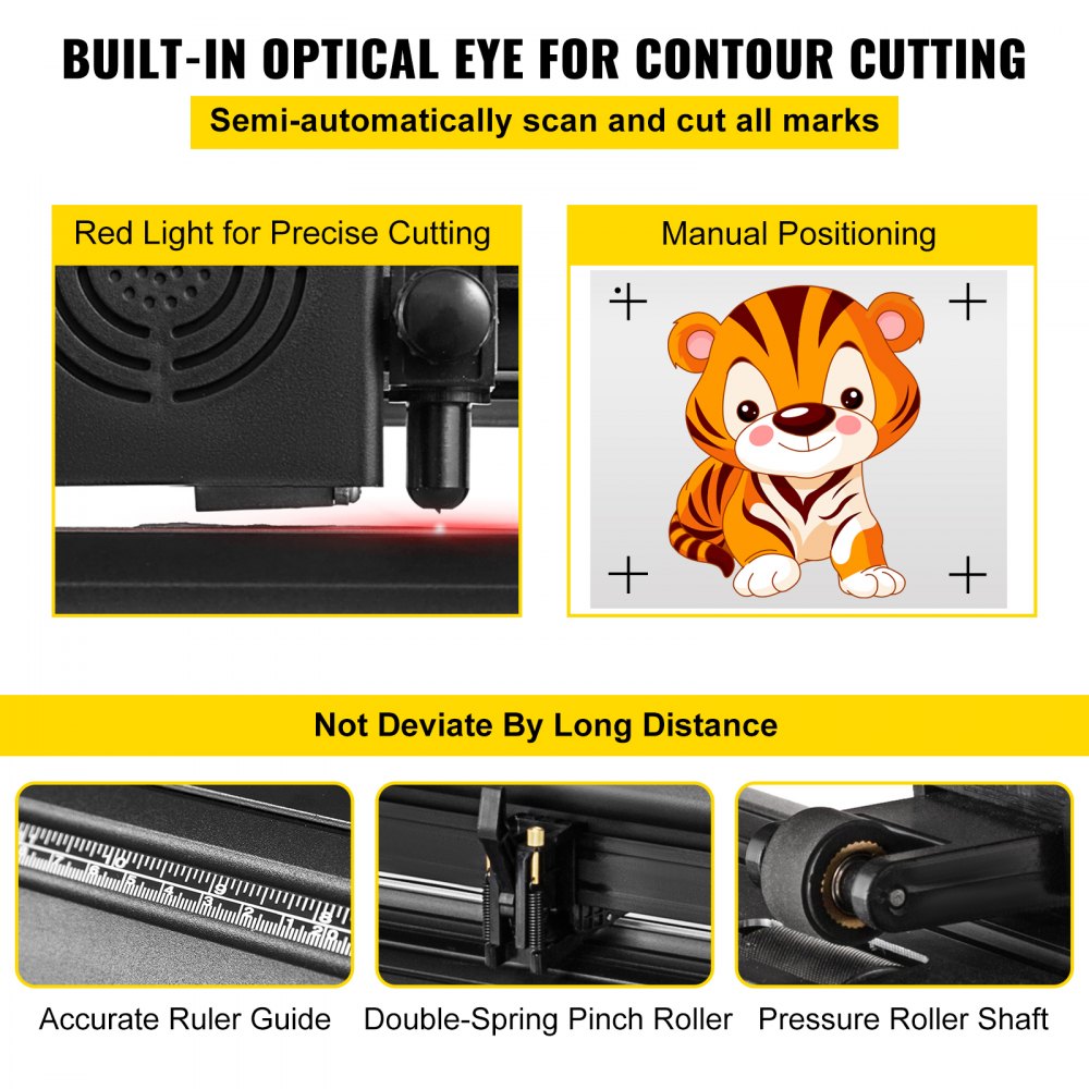 VEVOR Vinyl Cutter 53 Inch Vinyl Cutter Machine Semi-Automatic DIY Vinyl Printer Cutter Machine Manual Positioning Sign