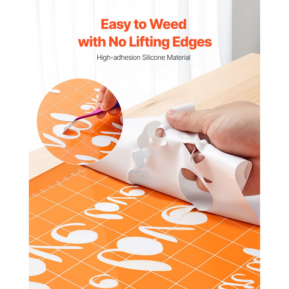 VEVOR Heat Transfer Vinyl, 12 in x 25 ft, Glossy White HTV Iron on Vinyl Roll, Easy to Cut and Weed, Strong Adhesion