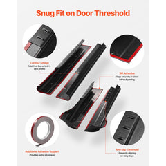 VEVOR Rocker Panel Guard, 4-Piece Set Compatible with 2014-2018 Chevrolet Silverado 1500 Extended Cab, Replacement for
