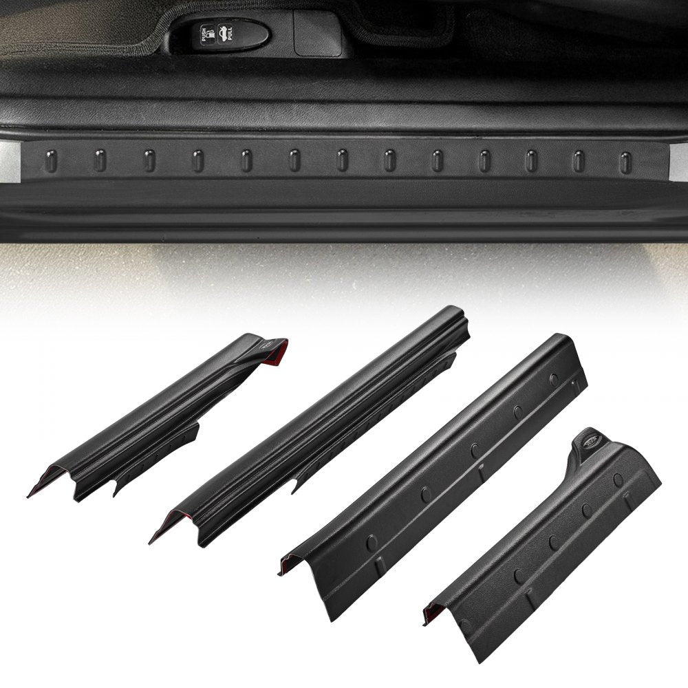 VEVOR Rocker Panel Guard, 4-Piece Set Compatible with 2014-2018 Chevrolet Silverado 1500 Extended Cab, Replacement for