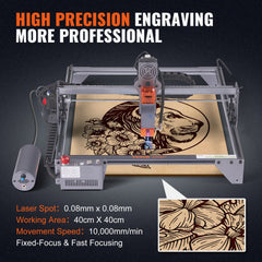 VEVOR Laser Engraver, 10W Output Laser Engraving Machine, 15.7" x 15.7" Large Working Area, 10000mm/min Movement Speed