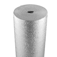 VEVOR Double Reflective Insulation Roll, Foam Core Radiant Barrier, 3.2 mm 48 in x 50 ft, Double-Sided Aluminum Foil
