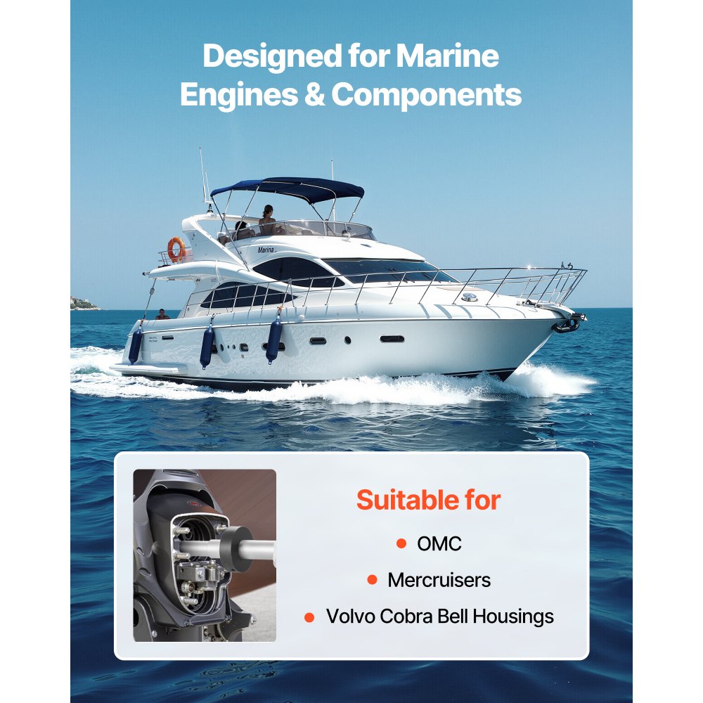 VEVOR Mercruiser Alignment Tool & Gimbal Bearing Puller Set, Compatible with Mercruisers, OMC, Volvo Cobra Bell