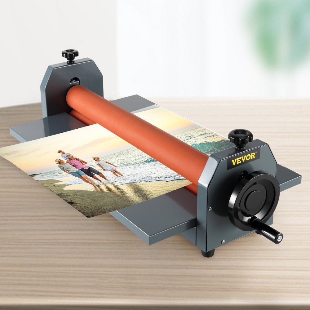 VEVOR 51 Inch Cold Laminator Machine 10mm Manual Vinyl Photo Film Cold laminator Hand Crank Pressure Cold Roll