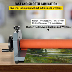 29.5" 750MM Manual Cold Roll Laminator Vinyl Photo Film Mounting Laminating Machine