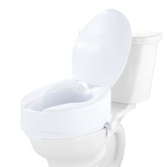 VEVOR Raised Toilet Seat, 6" Height Raised, 300 lbs Weight Capacity, Universal Toilet Seat Riser, Screw Rod Locking