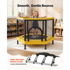 VEVOR Trampoline for Kids, Toddler Mini Trampoline, 132 lbs Capacity Indoor Outdoor Play Toys with Enclosure Net and