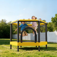 VEVOR Trampoline for Kids, Toddler Mini Trampoline, 132 lbs Capacity Indoor Outdoor Play Toys with Enclosure Net and