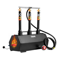 VEVOR Portable Propane Forge, 3 Burners, 2600℉ Tool and Knife Making Blacksmithing Farrier Forge, Large Capacity
