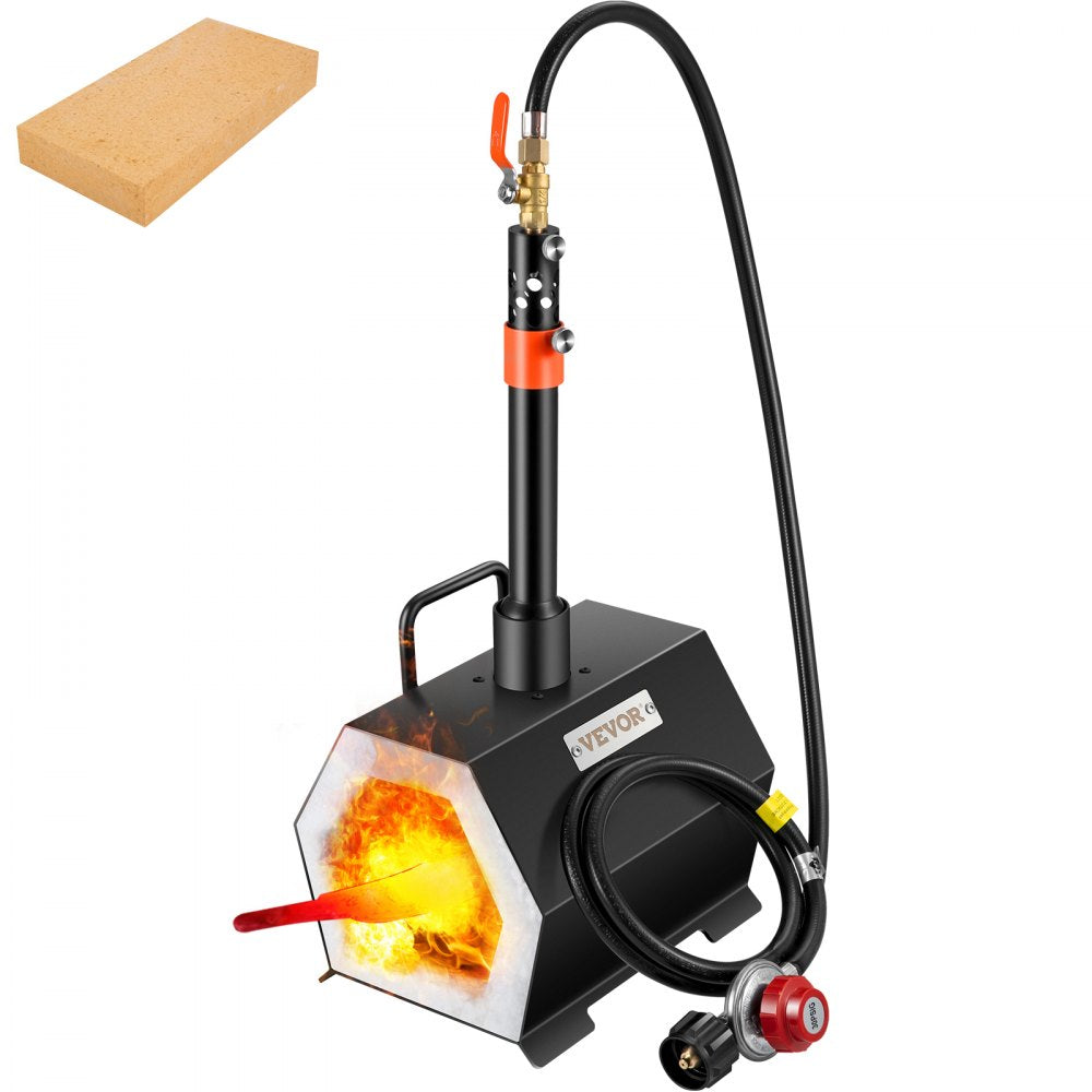 VEVOR Propane Forge Portable, Single Burner Tool and Knife Making, Large Capacity Blacksmith Farrier Forges, Mini