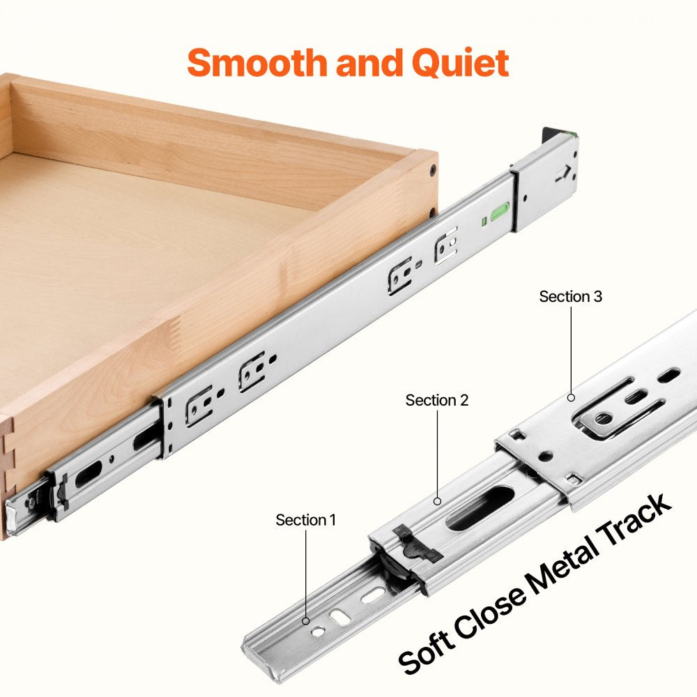 VEVOR Pull Out Cabinet Organizer, 17"W x 21"D Cabinet Drawer, Soft Close Slide out Shelf, Heavy-Duty Sliding Wood