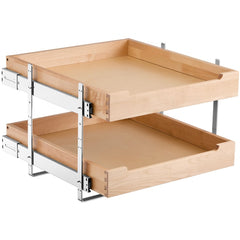 VEVOR 2 Tier Pull Out Cabinet Organizer, 20"W x 21"D Cabinet Drawer, Soft Close Slide out Shelf, Heavy-Duty Sliding