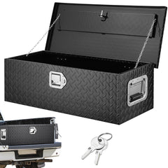VEVOR Heavy Duty Aluminum Truck Bed Tool Box, Diamond Plate Tool Box with Side Handle and Lock Keys, Storage Tool Box
