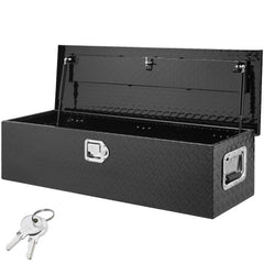 VEVOR Heavy Duty Aluminum Truck Bed Tool Box, Diamond Plate Tool Box with Side Handle and Lock Keys, Storage Tool Box