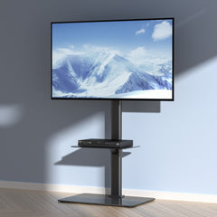 VEVOR TV Stand Mount, Swivel Tall TV Stand for 32 to 65 inch TVs, Height Adjustable Portable Floor TV Stand with
