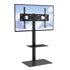 VEVOR TV Stand Mount, Swivel Tall TV Stand for 32 to 65 inch TVs, Height Adjustable Portable Floor TV Stand with