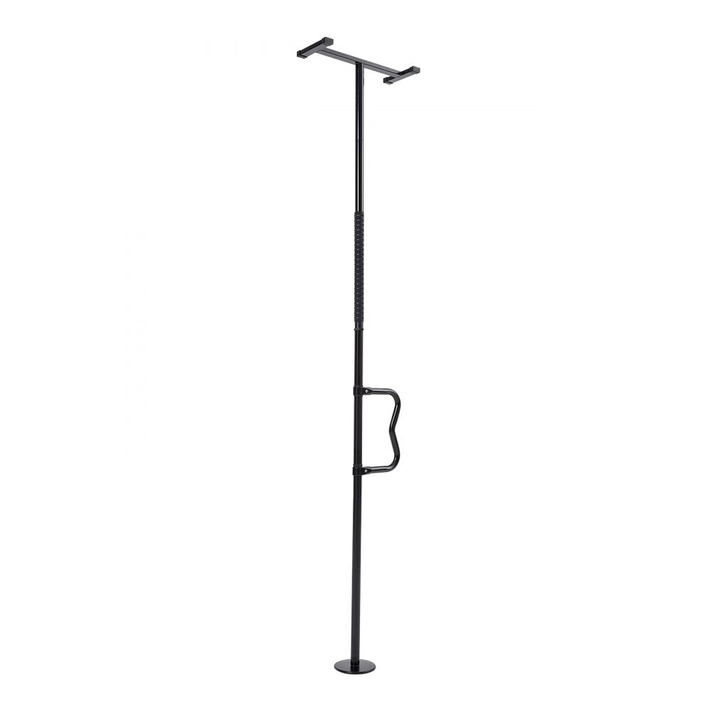 VEVOR Floor-to-Ceiling Transfer Pole, Tension Mounted Bathroom Grab Bar with Anti-Slip Curve Handle, 300 Lbs Capacity