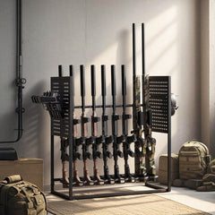 VEVOR Gun Rack, Floor Standing, Indoor Heavy Duty Steel Rifle Shotgun Rack Stand, Freestanding Gun Display Storage with