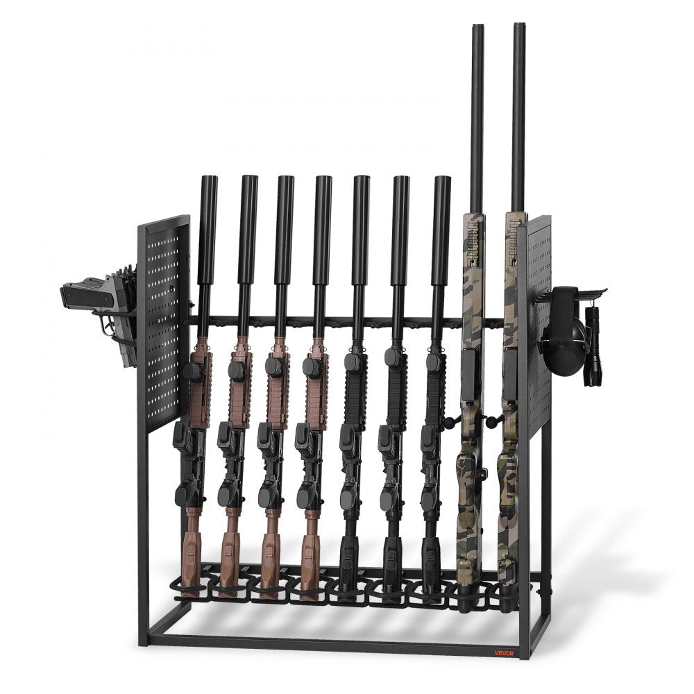 VEVOR Gun Rack, Floor Standing, Indoor Heavy Duty Steel Rifle Shotgun Rack Stand, Freestanding Gun Display Storage with