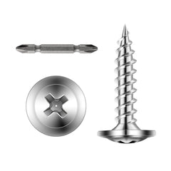 VEVOR Screws, #8 x 3/4 inch Length Self Drilling Drywall to Wood Screw, All Purpose High-Hardness Stainless Steel Wall