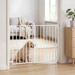 VEVOR Baby Gate for Stairs, 29-43 in Adjustable Width, 36 in High Dog Gate, No Bottom Bar, One-Handed Operation, Easy