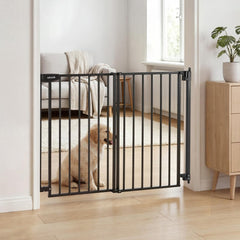 VEVOR Baby Gate for Stairs, 28-43 in Adjustable Width, 30 in High Dog Gate, No Bottom Bar, One-Handed Operation, Easy