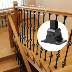 VEVOR Aluminum Alloy Baluster Shoes Square Balusters Baluster Wrought Spindles for Staircase Slant Shoes with Screw