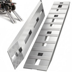 VEVOR 60" x 12" Aluminum Trailer Ramps 6000LBS Total Beavertail Hook End 1 Pair 2 Ramps - 60x12x2.5inch