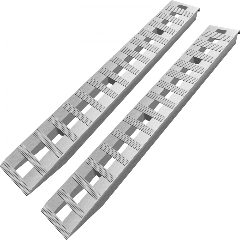 VEVOR 84x14 Inch Aluminum Ramps 6000LBS Capacity Car Trailer Truck ATV Ramps 1 Pair 2 Ramps - 84x14x2.5inch