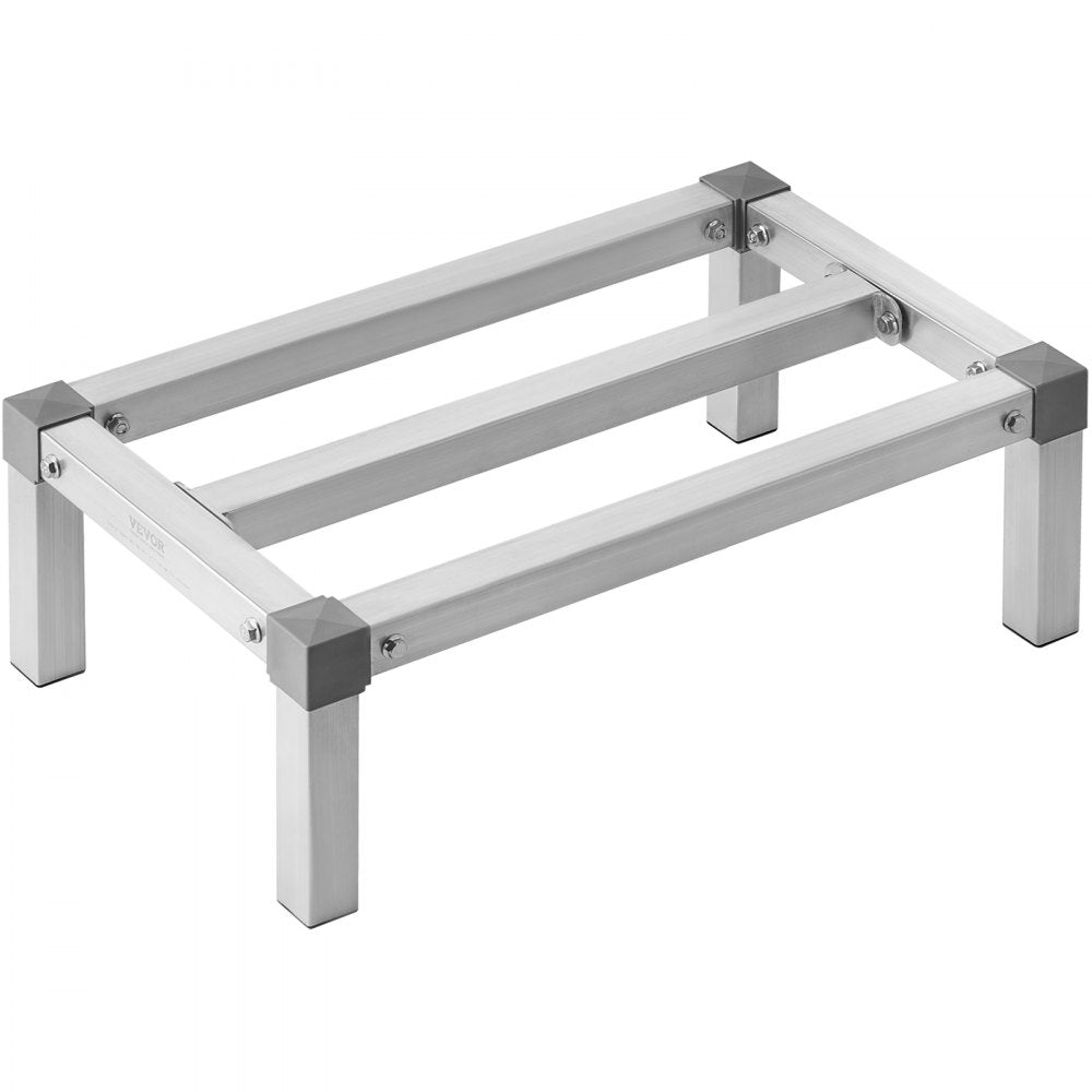 VEVOR Aluminum Dunnage Rack, 24" x 14" Commercial Food Floor Rack, 8" Off the Floor, 1000 lbs Capacity Adjustable