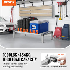 VEVOR Aluminum Dunnage Rack, 36" x 20" Commercial Food Floor Rack, 8" Off the Floor, 1000 lbs Capacity All-Welded