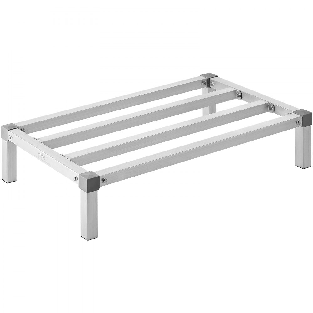 VEVOR Aluminum Dunnage Rack, 36" x 20" Commercial Food Floor Rack, 8" Off the Floor, 1000 lbs Capacity All-Welded