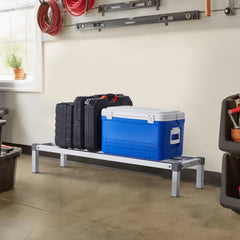 VEVOR Aluminum Dunnage Rack, 48" x 14" Commercial Food Floor Rack, 8" Off the Floor, 1000 lbs Capacity All-Welded
